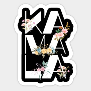 Kamala Harris Vintage Floral Feminine First Female President Sticker